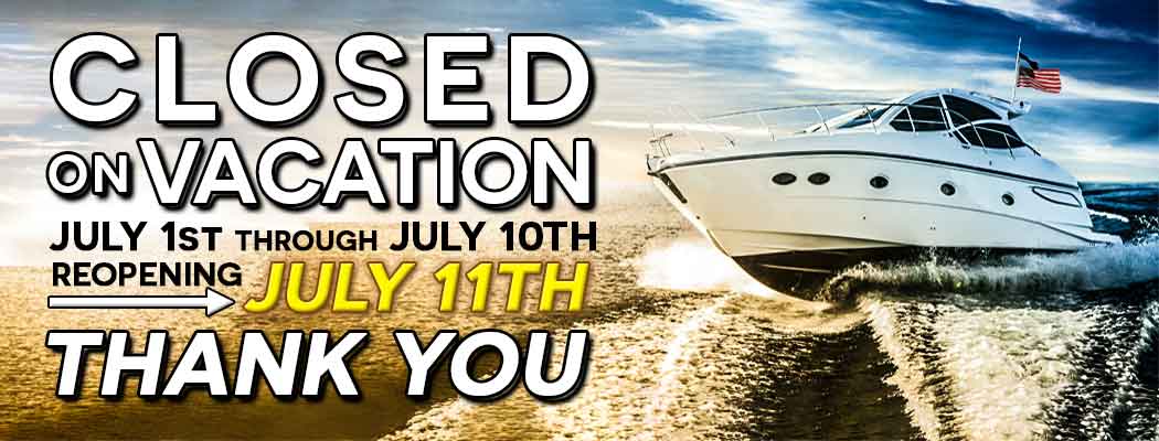 CLOSED ON VACIATION
JULY 1-10, 2022 WILL RETURN ON JULY 11th 